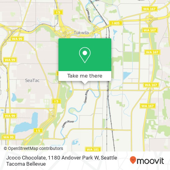 Mapa de Jcoco Chocolate, 1180 Andover Park W