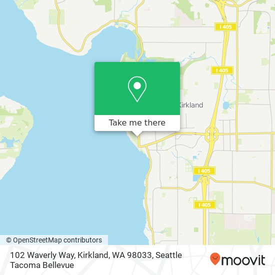 Mapa de 102 Waverly Way, Kirkland, WA 98033