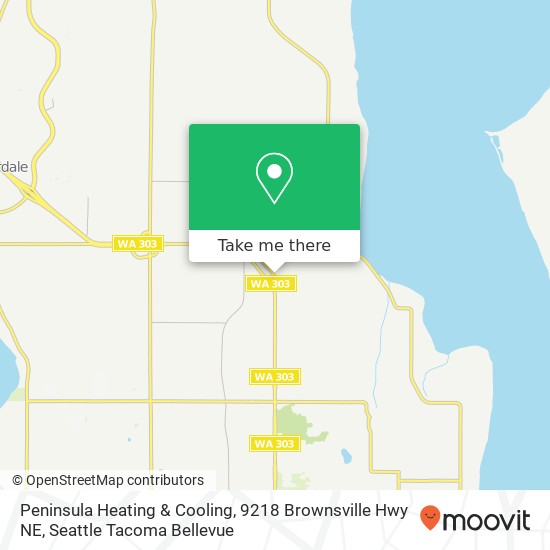 Mapa de Peninsula Heating & Cooling, 9218 Brownsville Hwy NE