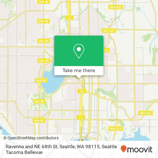 Ravenna and NE 68th St, Seattle, WA 98115 map