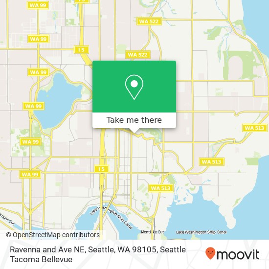 Ravenna and Ave NE, Seattle, WA 98105 map