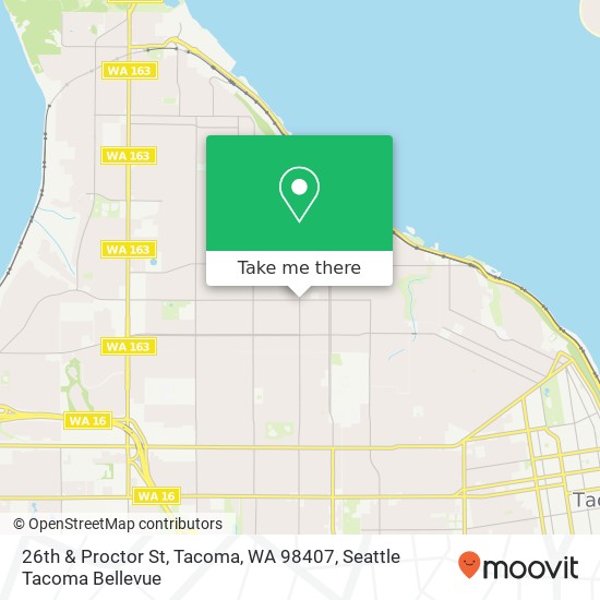 Mapa de 26th & Proctor St, Tacoma, WA 98407