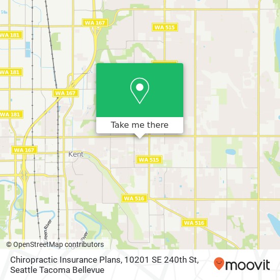 Mapa de Chiropractic Insurance Plans, 10201 SE 240th St