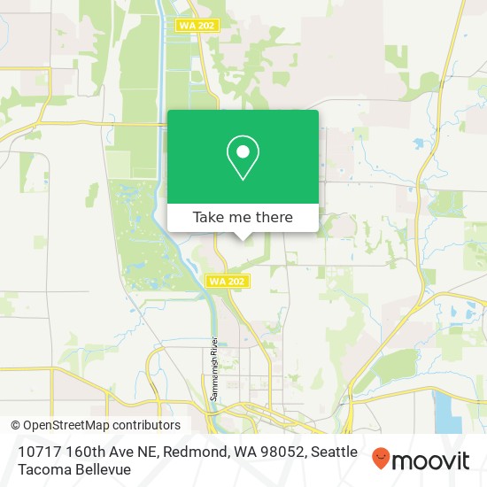 Mapa de 10717 160th Ave NE, Redmond, WA 98052