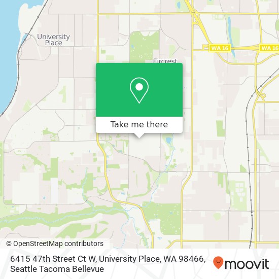 6415 47th Street Ct W, University Place, WA 98466 map