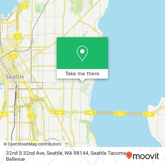 Mapa de 32nd S 32nd Ave, Seattle, WA 98144