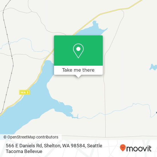 Mapa de 566 E Daniels Rd, Shelton, WA 98584