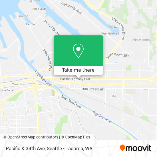 Pacific & 34th Ave map