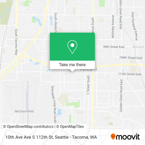 Mapa de 10th Ave Ave S 112th St