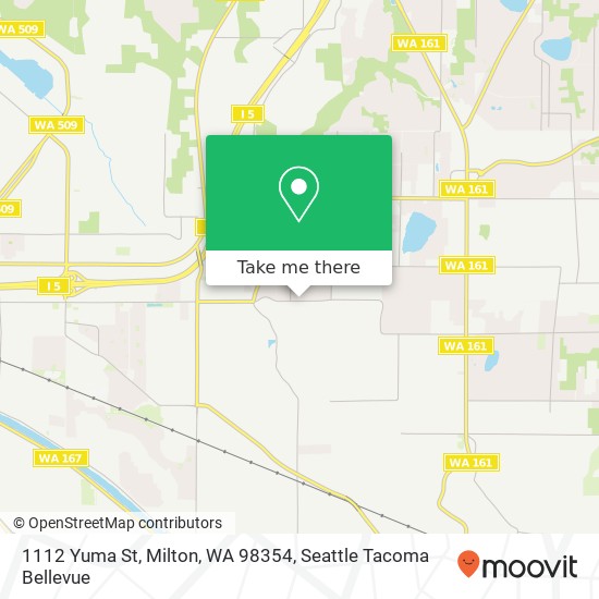 Mapa de 1112 Yuma St, Milton, WA 98354