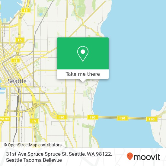 Mapa de 31st Ave Spruce Spruce St, Seattle, WA 98122