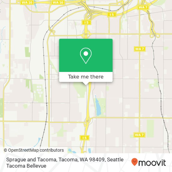 Mapa de Sprague and Tacoma, Tacoma, WA 98409
