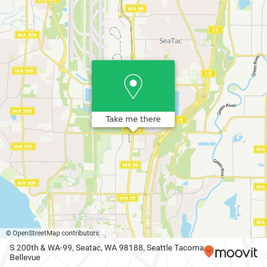 Mapa de S 200th & WA-99, Seatac, WA 98188