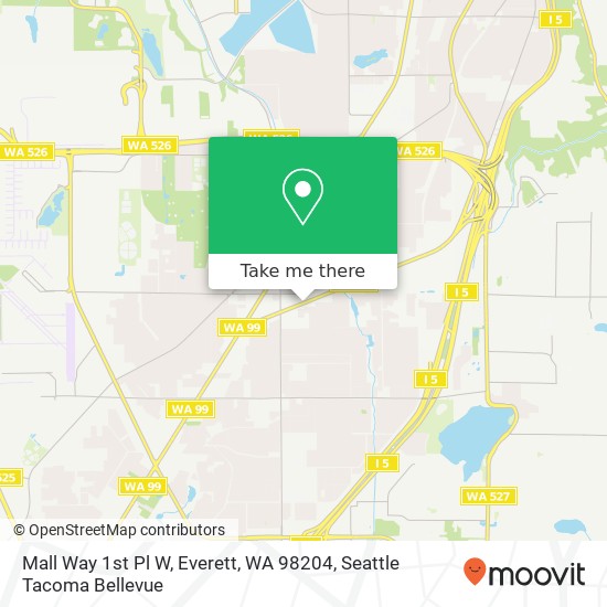 Mapa de Mall Way 1st Pl W, Everett, WA 98204