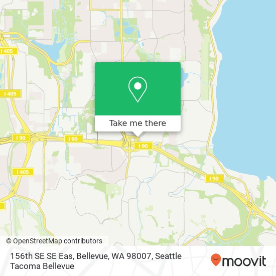 Mapa de 156th SE SE Eas, Bellevue, WA 98007