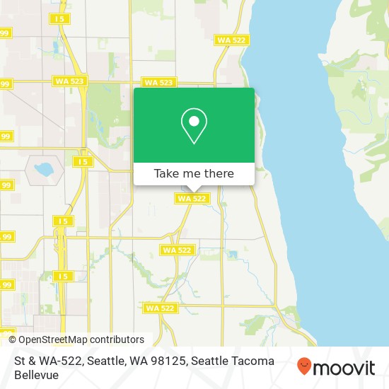 Mapa de St & WA-522, Seattle, WA 98125