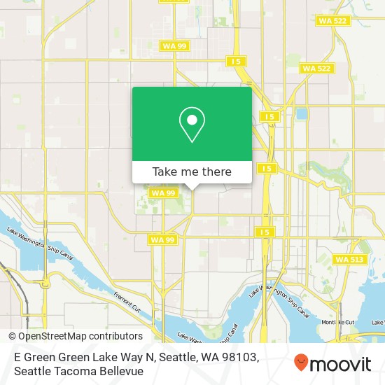 Mapa de E Green Green Lake Way N, Seattle, WA 98103