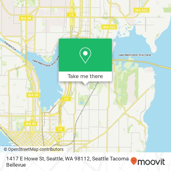 Mapa de 1417 E Howe St, Seattle, WA 98112