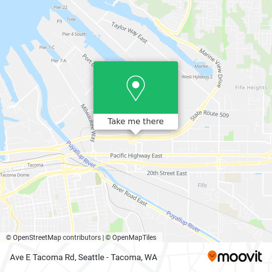 Ave E Tacoma Rd map