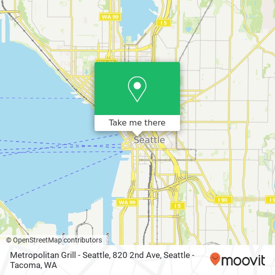 Mapa de Metropolitan Grill - Seattle, 820 2nd Ave