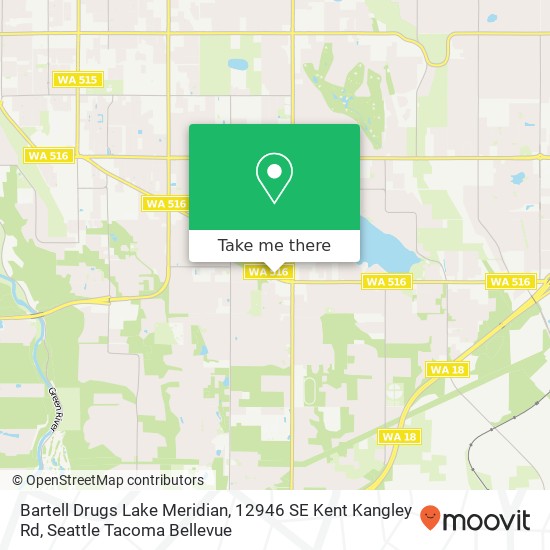 Bartell Drugs Lake Meridian, 12946 SE Kent Kangley Rd map
