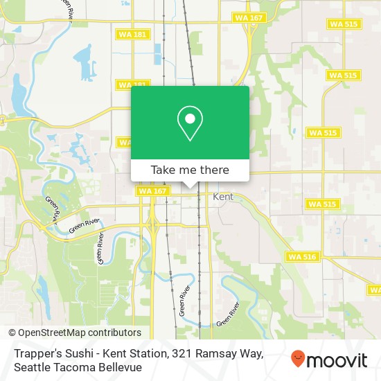 Trapper's Sushi - Kent Station, 321 Ramsay Way map