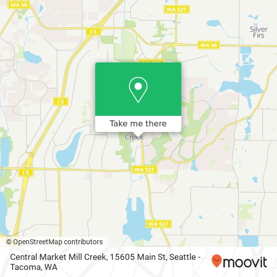 Mapa de Central Market Mill Creek, 15605 Main St