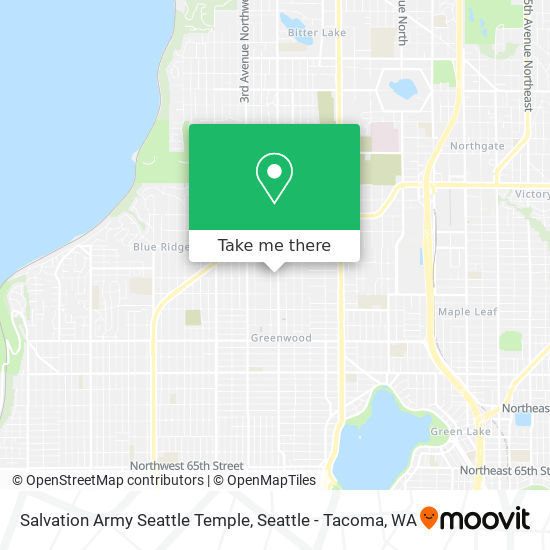 Salvation Army Seattle Temple map