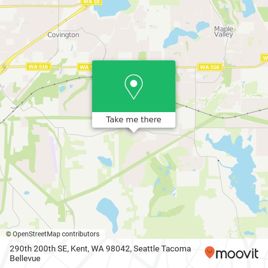 Mapa de 290th 200th SE, Kent, WA 98042