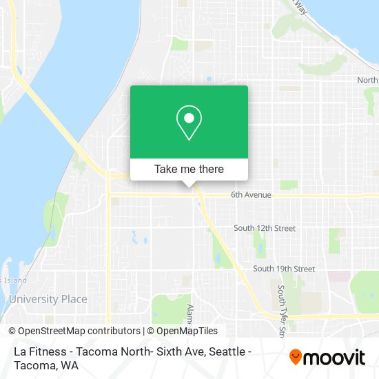 La Fitness - Tacoma North- Sixth Ave map