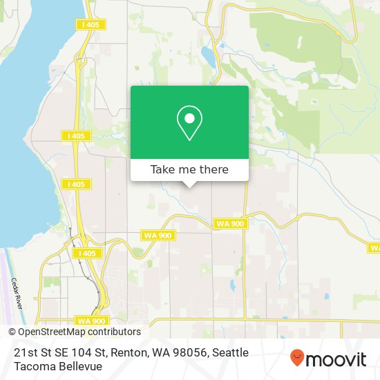 Mapa de 21st St SE 104 St, Renton, WA 98056