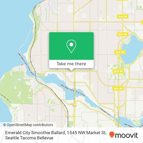 Emerald City Smoothie Ballard, 1545 NW Market St map