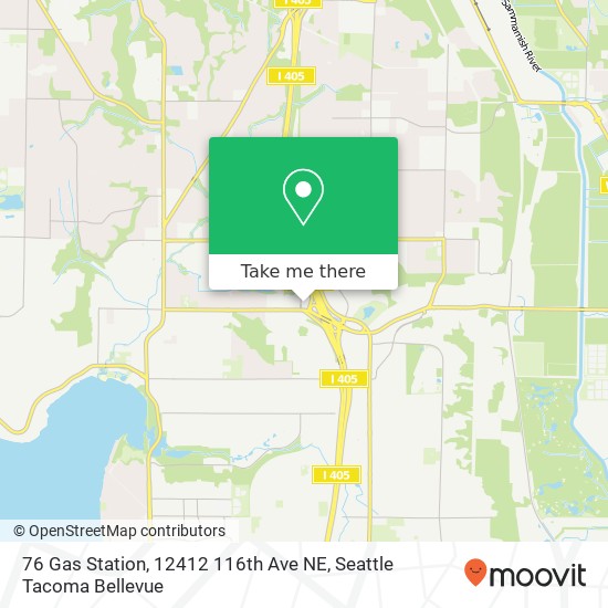 76 Gas Station, 12412 116th Ave NE map