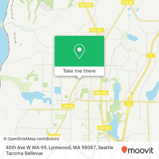 Mapa de 40th Ave W WA-99, Lynnwood, WA 98087