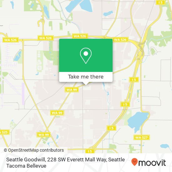 Mapa de Seattle Goodwill, 228 SW Everett Mall Way