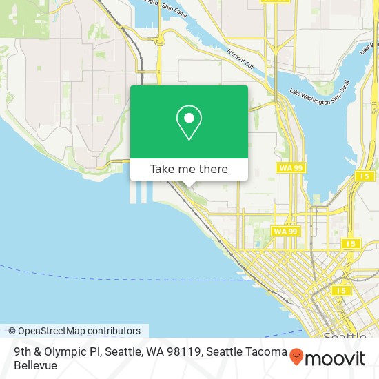 Mapa de 9th & Olympic Pl, Seattle, WA 98119
