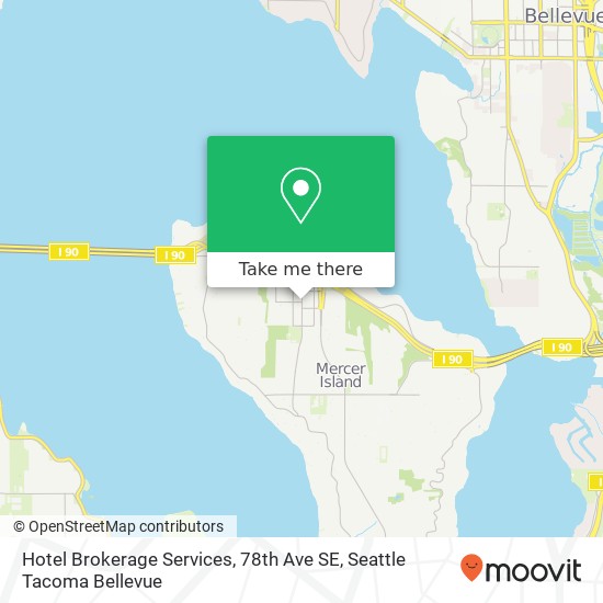 Mapa de Hotel Brokerage Services, 78th Ave SE