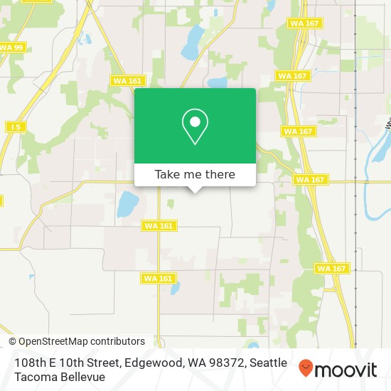 Mapa de 108th E 10th Street, Edgewood, WA 98372