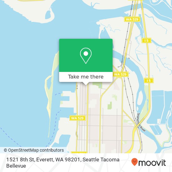 Mapa de 1521 8th St, Everett, WA 98201
