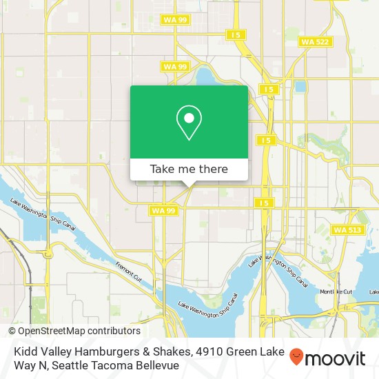 Kidd Valley Hamburgers & Shakes, 4910 Green Lake Way N map