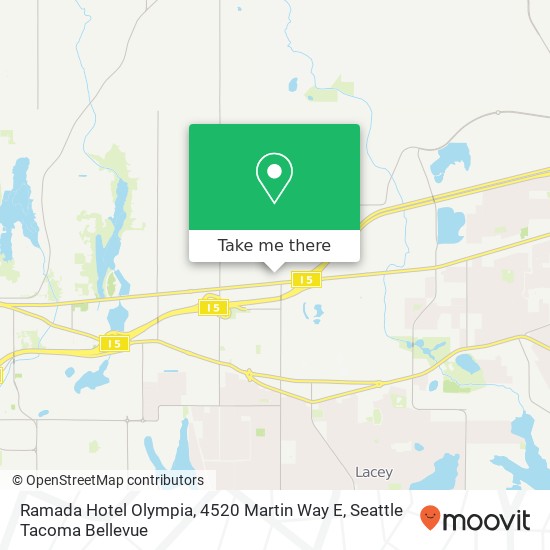 Mapa de Ramada Hotel Olympia, 4520 Martin Way E