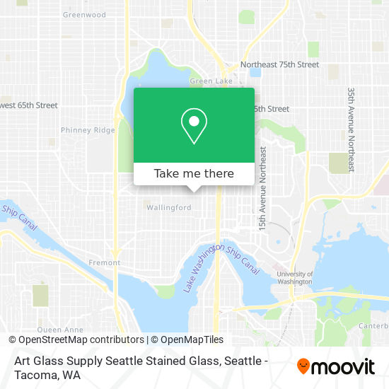 Art Glass Supply Seattle Stained Glass map