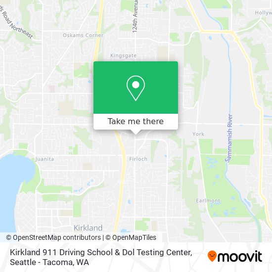 Kirkland 911 Driving School & Dol Testing Center map