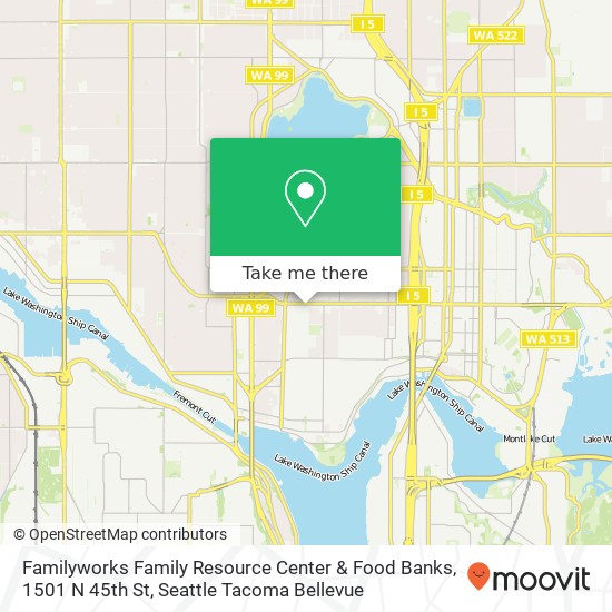 Mapa de Familyworks Family Resource Center & Food Banks, 1501 N 45th St