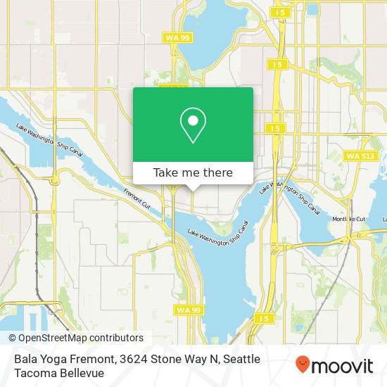 Mapa de Bala Yoga Fremont, 3624 Stone Way N