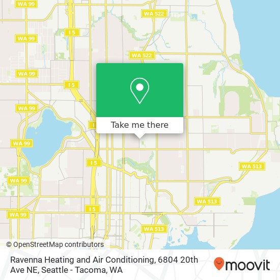 Mapa de Ravenna Heating and Air Conditioning, 6804 20th Ave NE