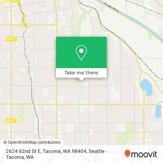 Mapa de 2624 62nd St E, Tacoma, WA 98404