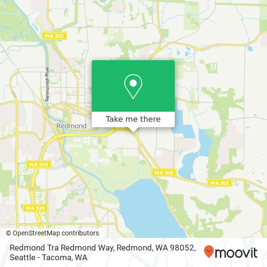Redmond Tra Redmond Way, Redmond, WA 98052 map