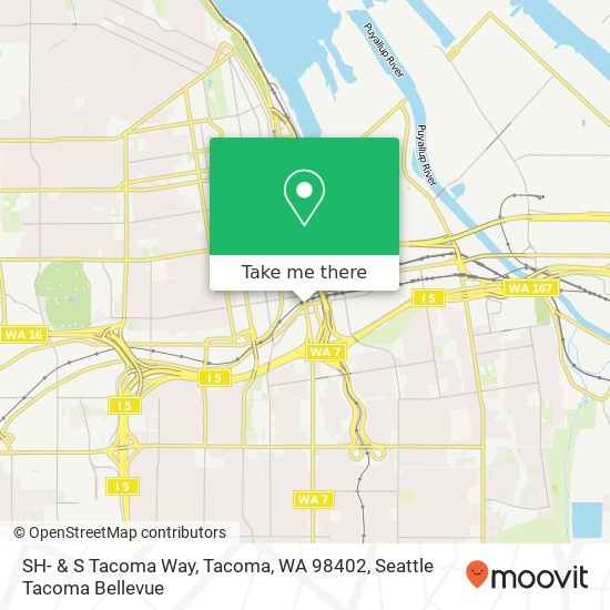 Mapa de SH- & S Tacoma Way, Tacoma, WA 98402