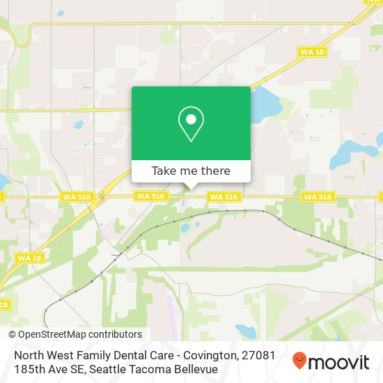 Mapa de North West Family Dental Care - Covington, 27081 185th Ave SE